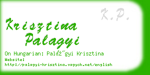 krisztina palagyi business card